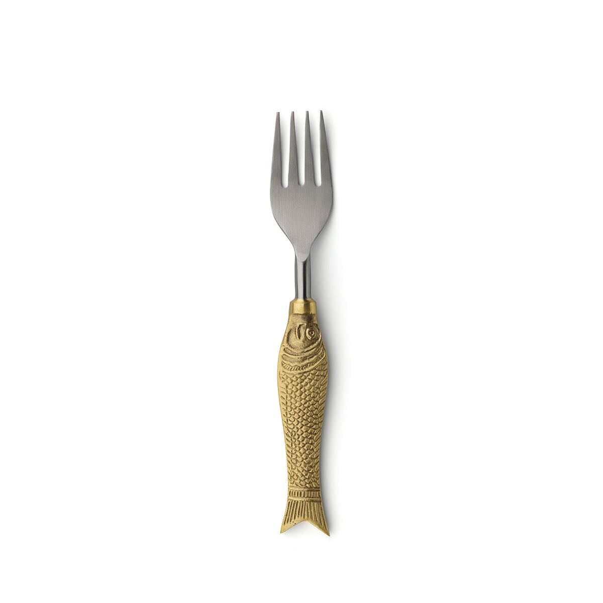 Bazar Bizar Messing Vork Fish Goud L18 cm