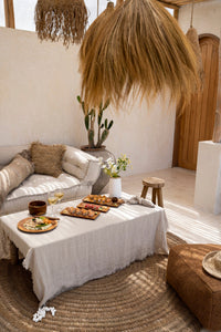 Bazar Bizar Linnen Tafelkleed Beige 150 x 150 cm