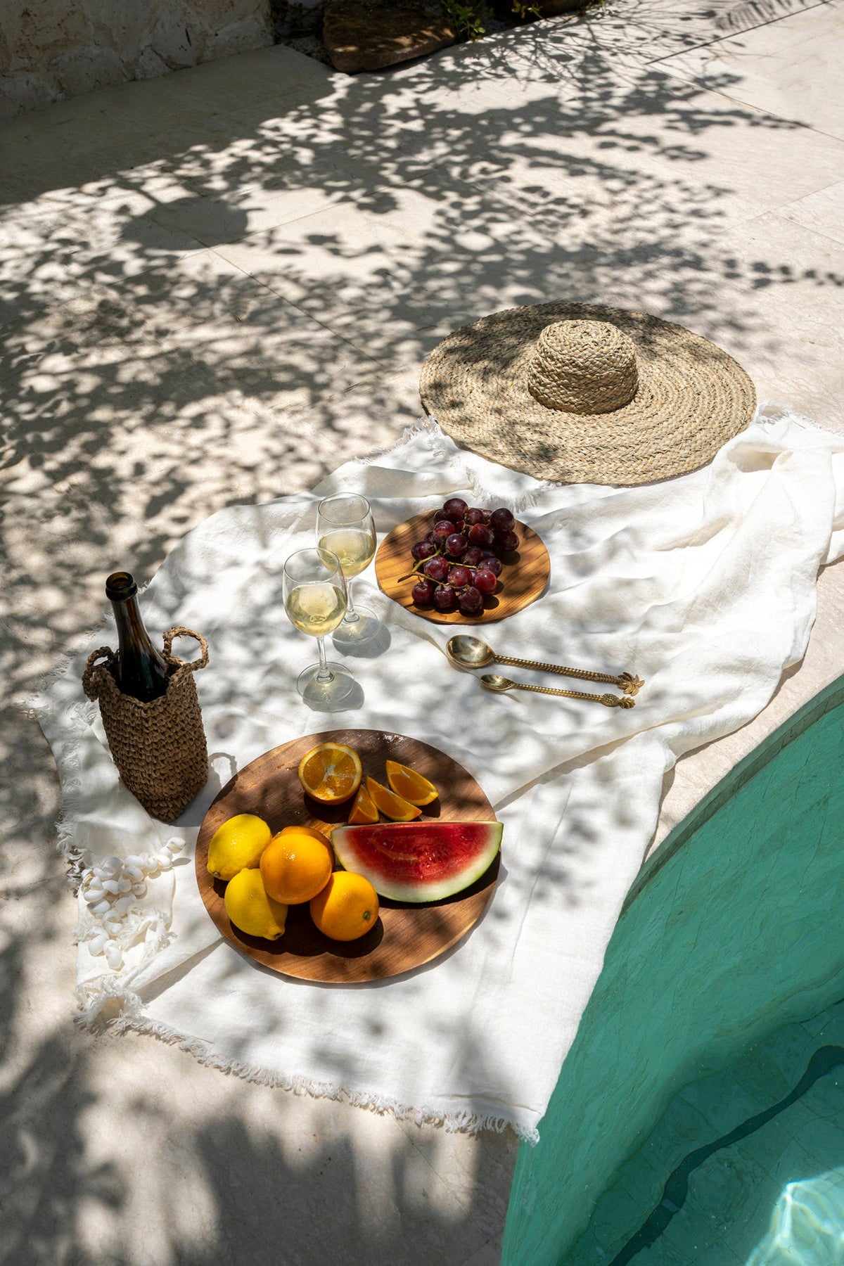 Bazar Bizar Linnen Tafelkleed Wit 150 x 150 cm