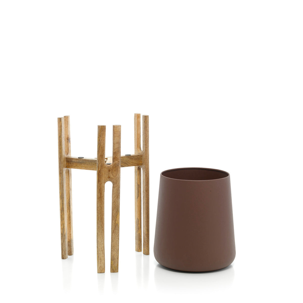 Bazar Bizar Betonnen Plantenpot Forked Root Naturel/Bruin 30 x 28 x 66 cm