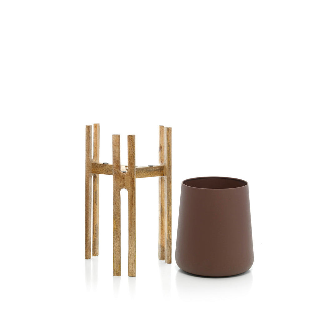 Bazar Bizar Betonnen Plantenpot Forked Root Naturel/Bruin 26 x 25 x 55 cm