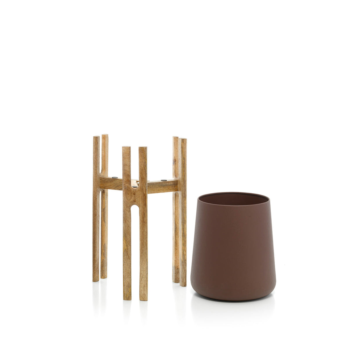 Bazar Bizar Betonnen Plantenpot Forked Root Naturel/Bruin 26 x 25 x 55 cm
