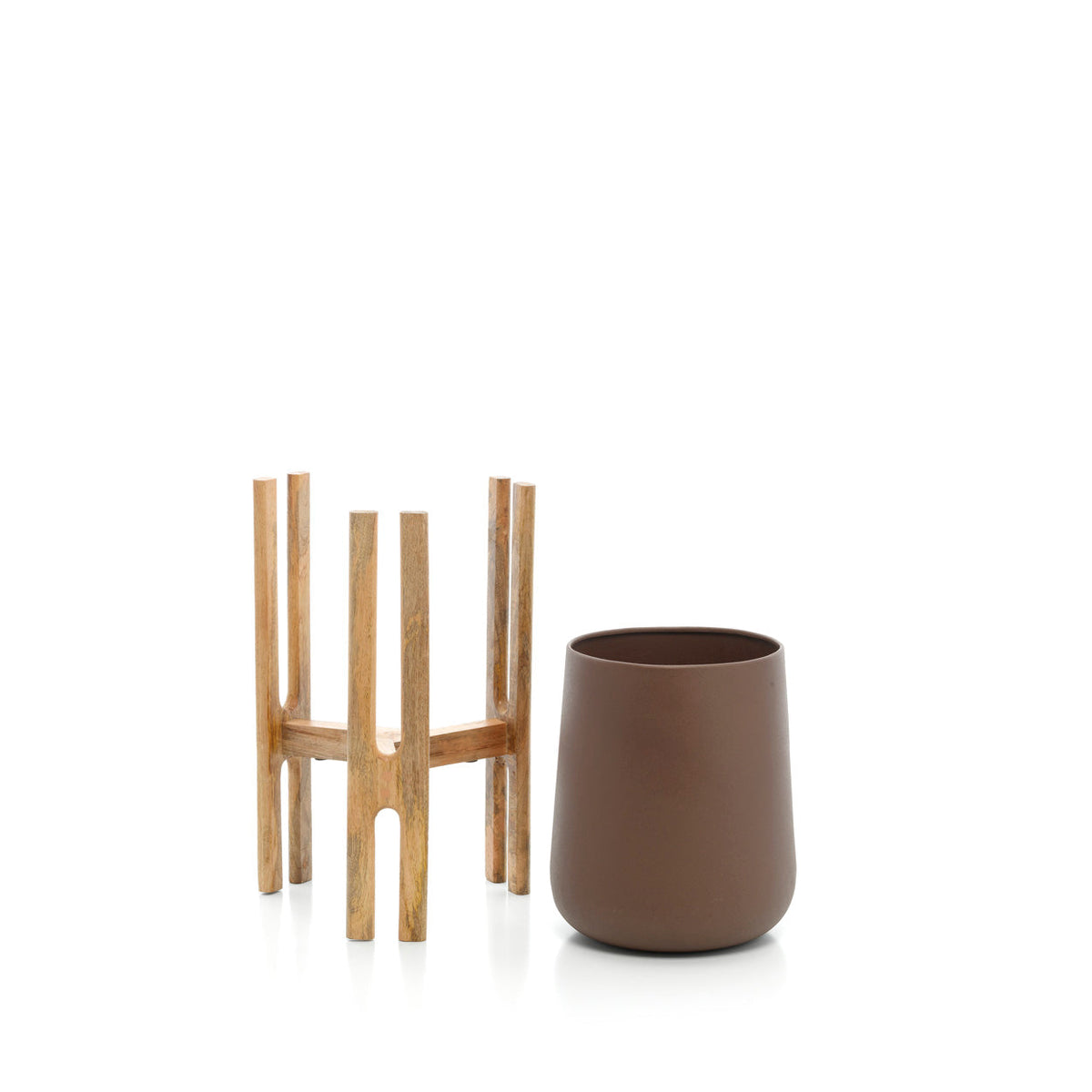 Bazar Bizar Betonnen Plantenpot Forked Root Naturel/Bruin 26 x 25 x 55 cm