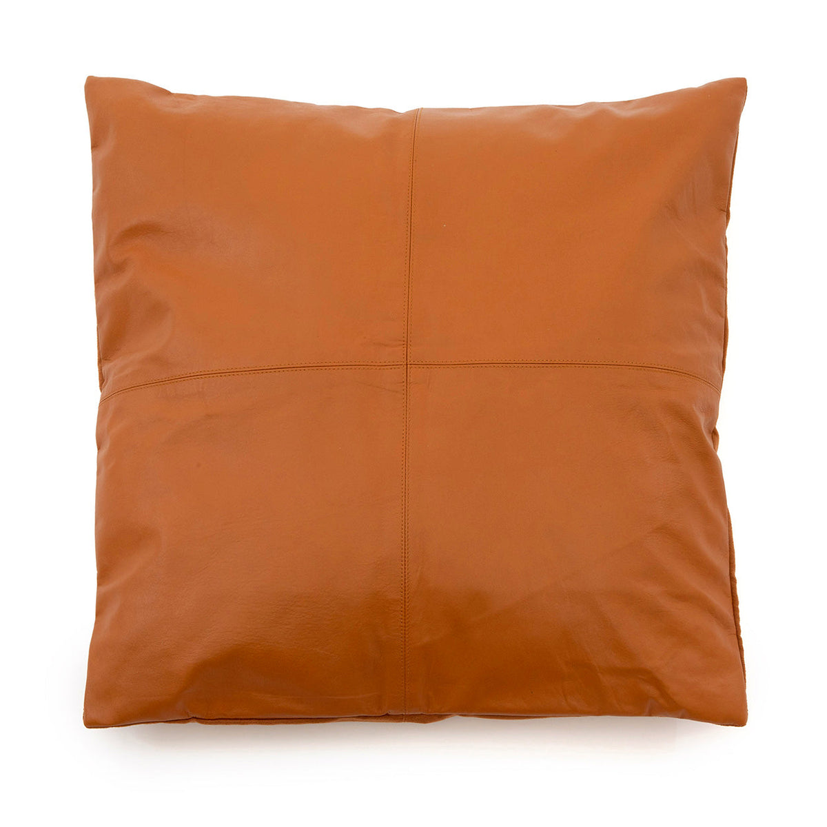 Bazar Bizar Housse de coussin En Cuir Four Panel Camel 60 x 60 cm