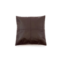 Bazar Bizar Housse de coussin En Cuir Four Panel Brun chocolat 40 x 40 cm