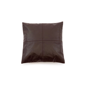 Bazar Bizar Housse de coussin En Cuir Four Panel Brun chocolat 40 x 40 cm