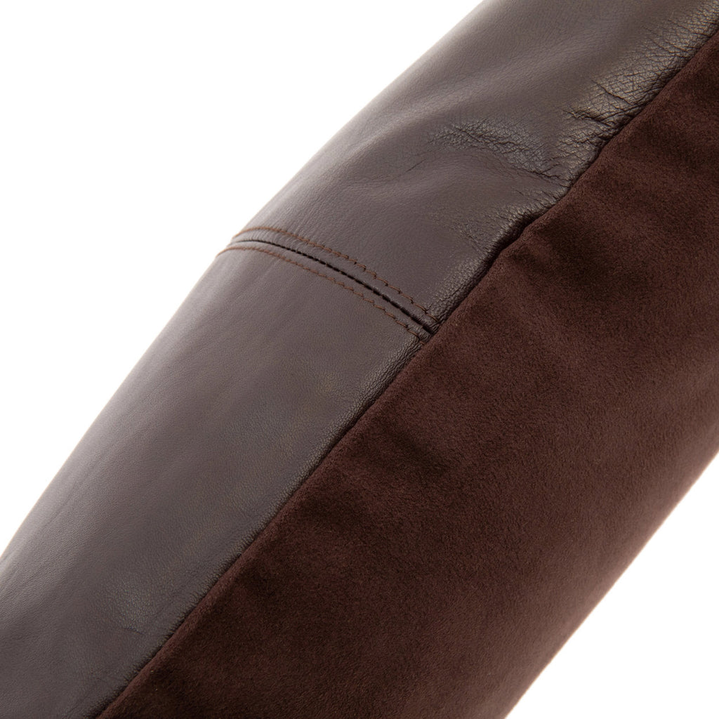 Bazar Bizar Housse de coussin En Cuir Four Panel Brun chocolat 40 x 40 cm
