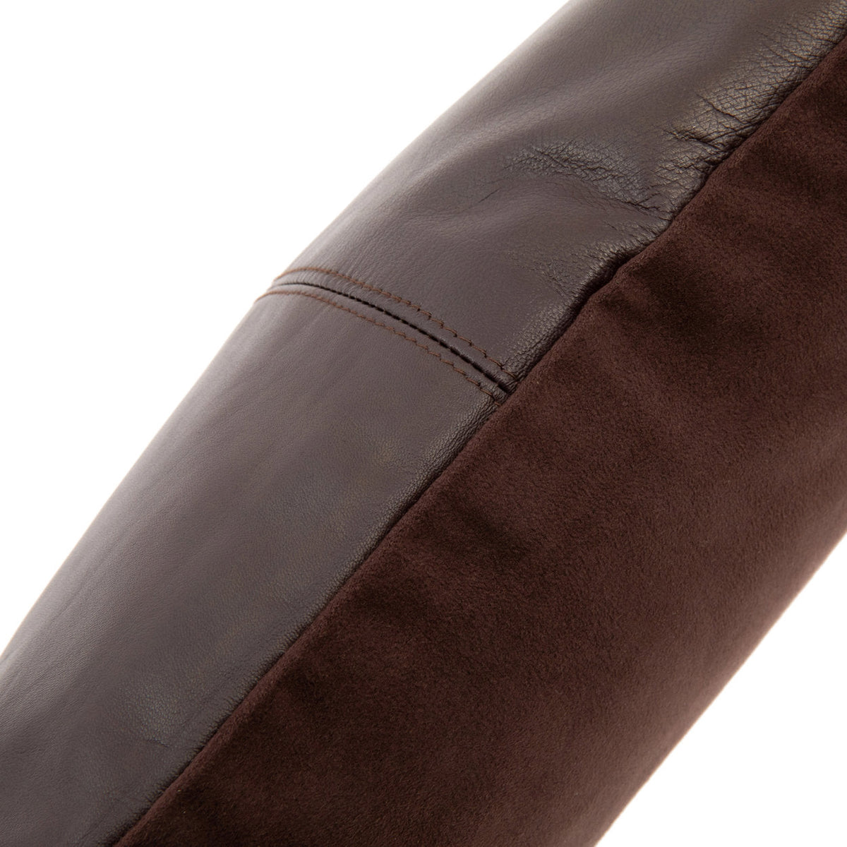 Bazar Bizar Housse de coussin En Cuir Four Panel Brun chocolat 40 x 40 cm