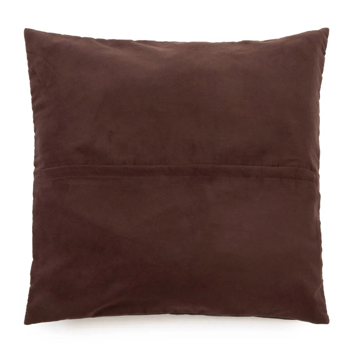 Bazar Bizar Housse de coussin En Cuir Four Panel Brun chocolat 60 x 60 cm