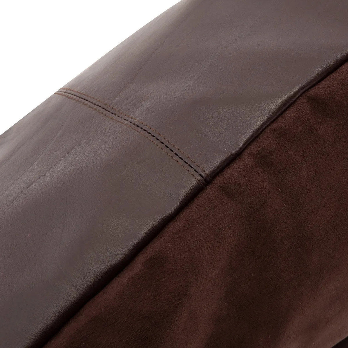 Bazar Bizar Housse de coussin En Cuir Four Panel Brun chocolat 60 x 60 cm