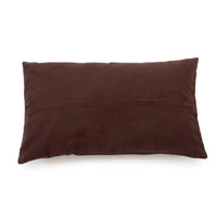 Bazar Bizar Housse de coussin En Cuir Six Panel Brun chocolat 50 x 30 cm