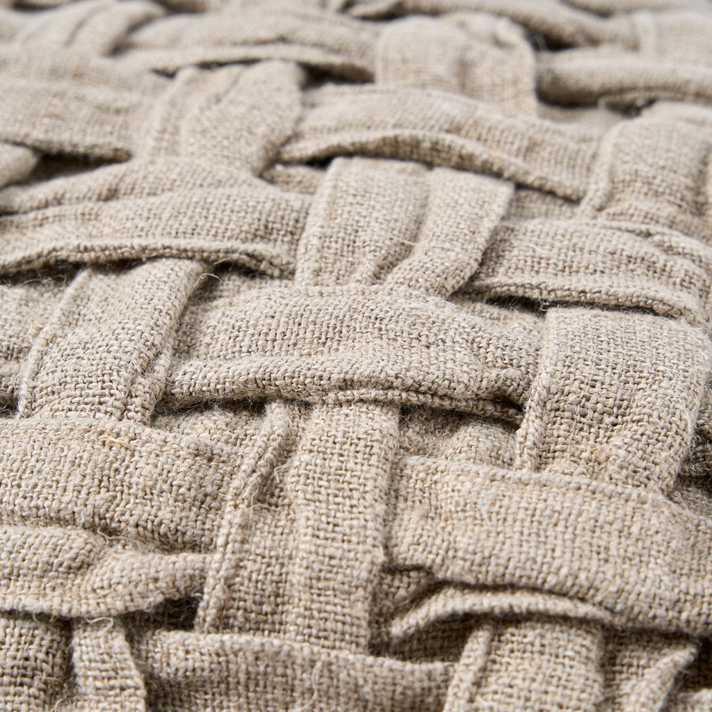 Bazar Bizar Housse de coussin En Lin Crossier Naturel 50 x 50 cm