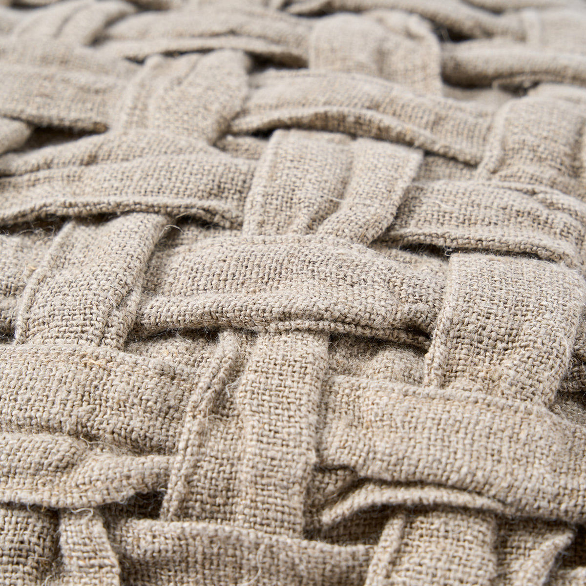 Bazar Bizar Housse de coussin En Lin Crossier Naturel 50 x 50 cm