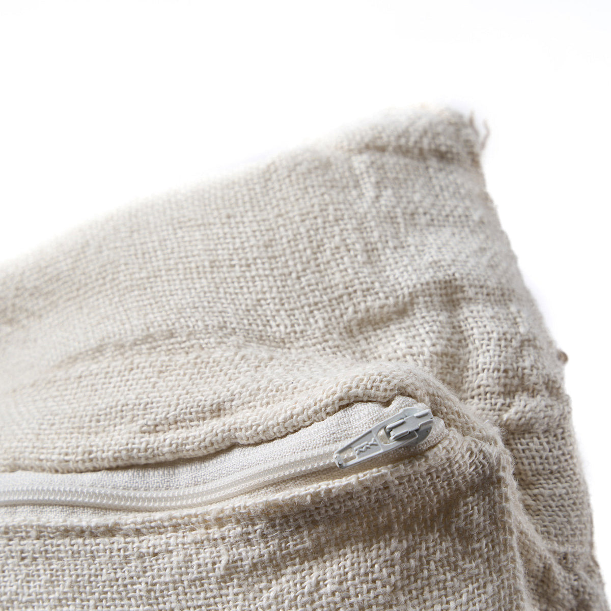 Bazar Bizar Linnen Kussenhoes Threads Naturel/Wit 50 x 50 cm