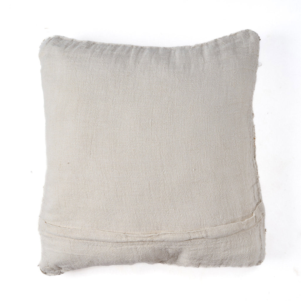 Bazar Bizar Housse de coussin En Lin Threads Naturel/Blanc 50 x 50 cm