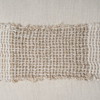 Bazar Bizar Housse de coussin En Lin Threads Naturel/Blanc 50 x 50 cm
