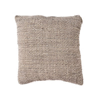 Bazar Bizar Housse de coussin En Lin Grain Naturel/Noir 50 x 50 cm