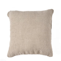 Bazar Bizar Housse de coussin En Lin Grain Naturel/Noir 50 x 50 cm