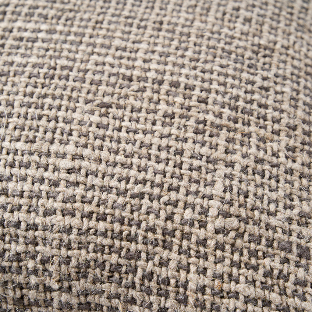 Bazar Bizar Housse de coussin En Lin Grain Naturel/Noir 50 x 50 cm