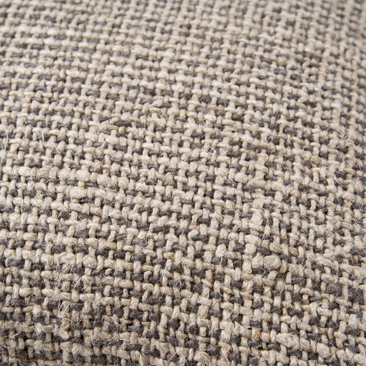 Bazar Bizar Housse de coussin En Lin Grain Naturel/Noir 50 x 50 cm