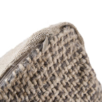 Bazar Bizar Housse de coussin En Lin Grain Naturel/Noir 50 x 50 cm