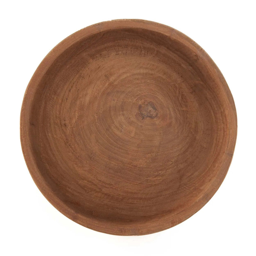 Bazar Bizar Plat de service En Bois de Teck Zen Bowl Naturel Ø25 x H15 cm