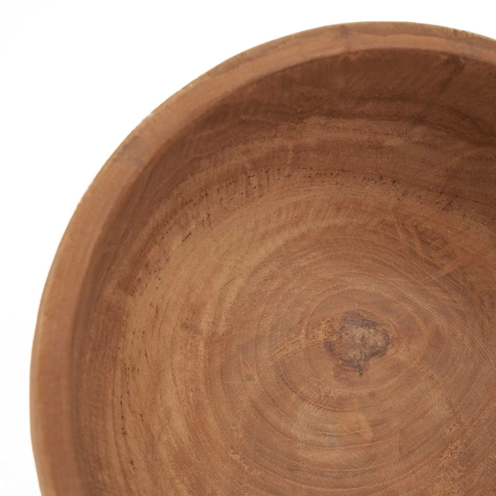 Bazar Bizar Plat de service En Bois de Teck Zen Bowl Naturel Ø25 x H15 cm