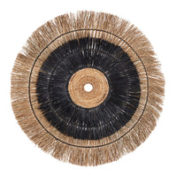 Bazar Bizar Bananenblad Wanddecoratie Amazonia Naturel/Zwart Ø110 cm