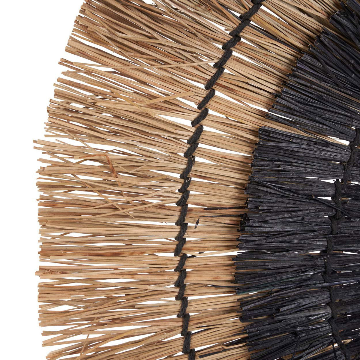 Bazar Bizar Bananenblad Wanddecoratie Amazonia Naturel/Zwart Ø110 cm