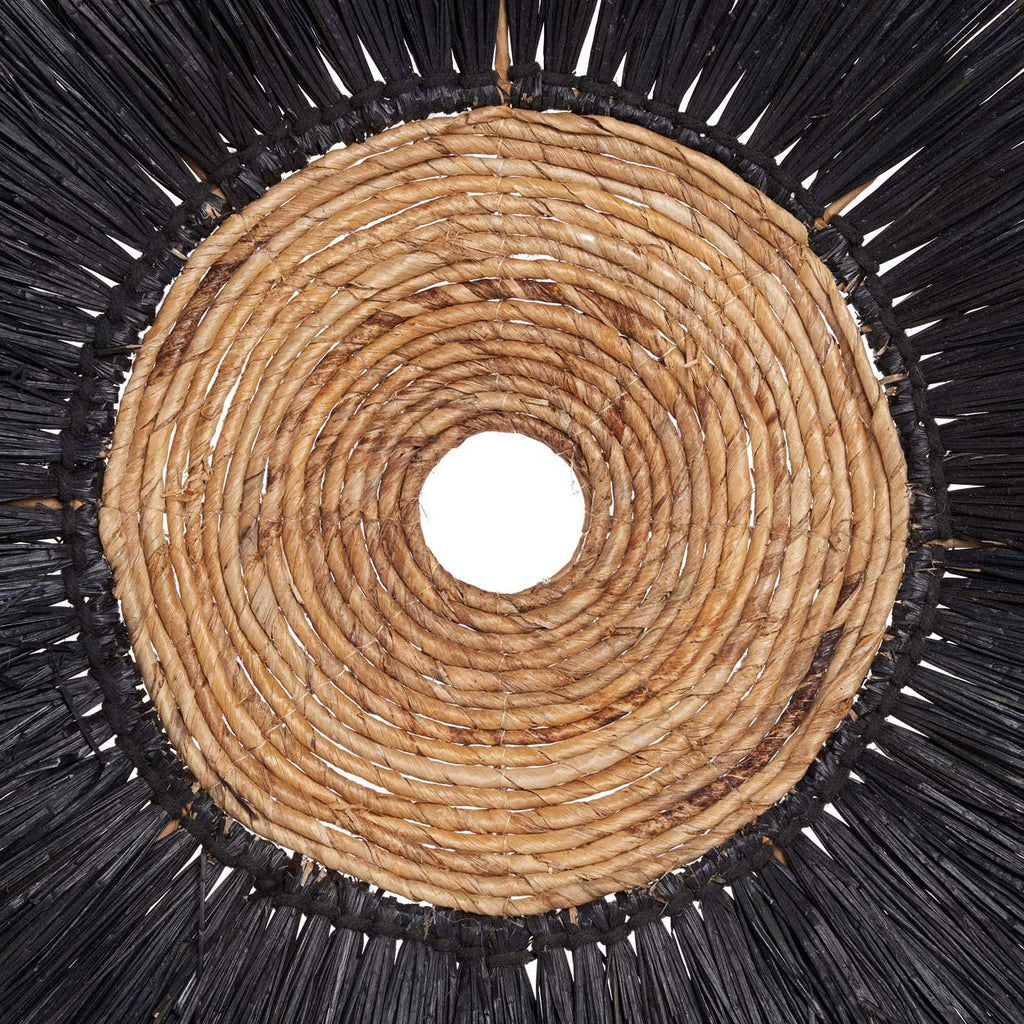 Bazar Bizar Bananenblad Wanddecoratie Amazonia Naturel/Zwart Ø110 cm