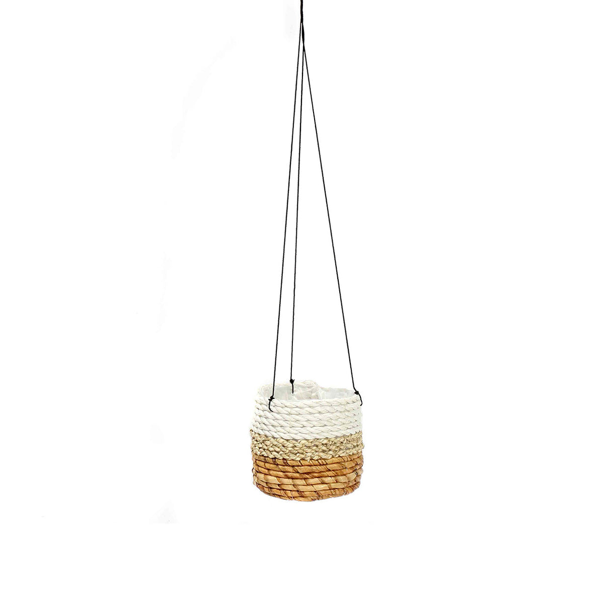 Bazar Bizar Bananenblad Plantenhanger Banana Naturel/Wit Ø11 x H10 cm