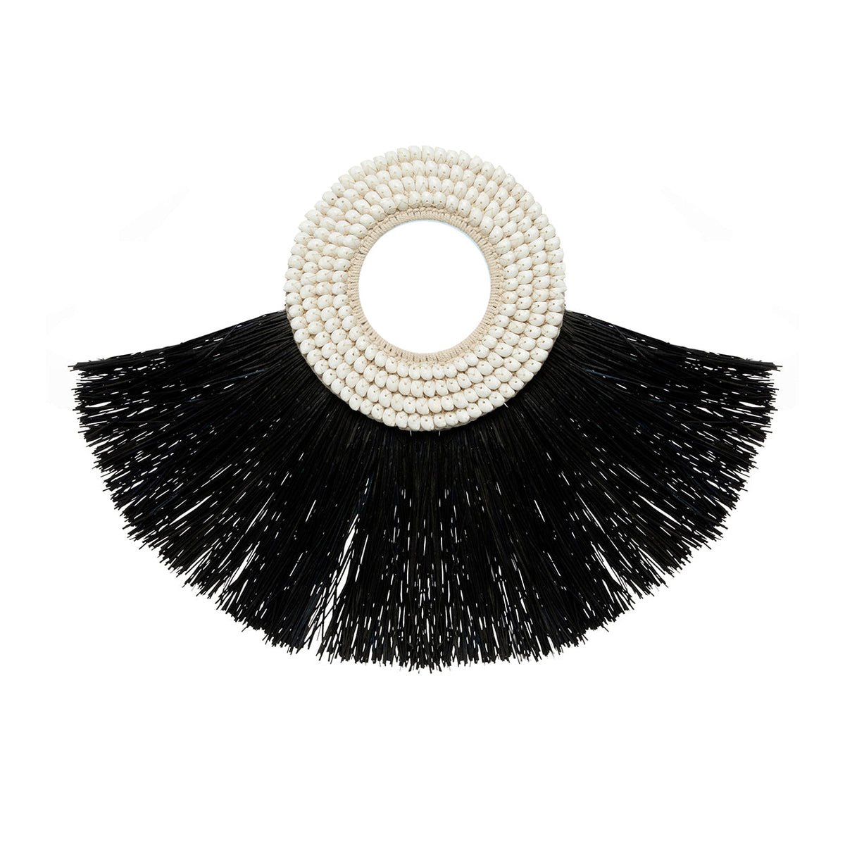 Bazar Bizar Gras Wanddecoratie Alang Alang Shell Zwart/Bruin 86 x 62 cm