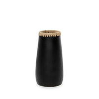 Bazar Bizar Terracotta Vaas Sneaky Zwart/Naturel Ø14 x H26 cm