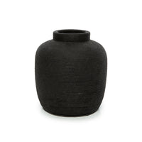 Bazar Bizar Terracotta Vaas Peaky Zwart Ø17 x H18 cm