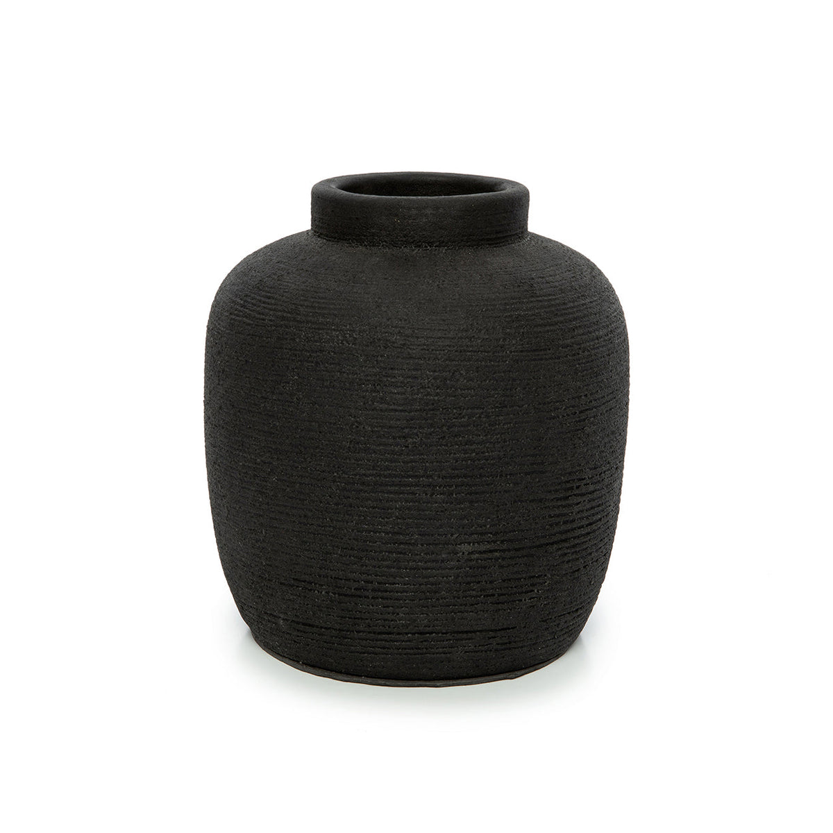Bazar Bizar Terracotta Vaas Peaky Zwart Ø17 x H18 cm