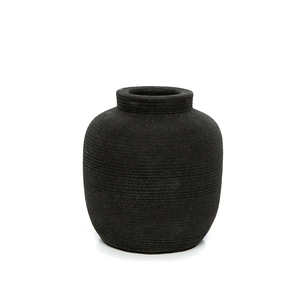 Bazar Bizar Terracotta Vaas Peaky Zwart Ø13 x H14 cm