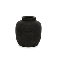 Bazar Bizar Vase En Terre Cuite Peaky Noir Ø13 x H14 cm