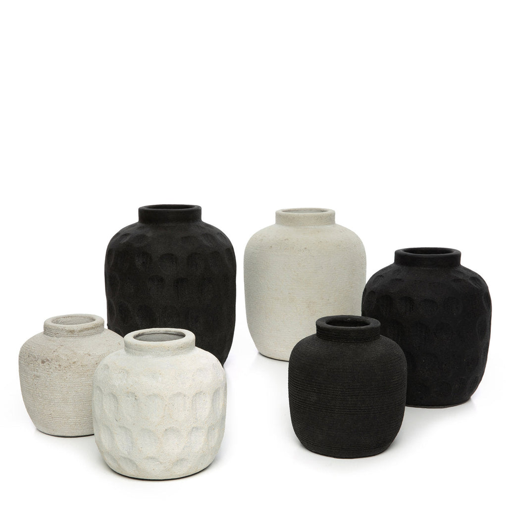 Bazar Bizar Vase En Terre Cuite Peaky Noir Ø13 x H14 cm