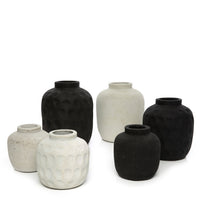 Bazar Bizar Vase En Terre Cuite Peaky Noir Ø13 x H14 cm