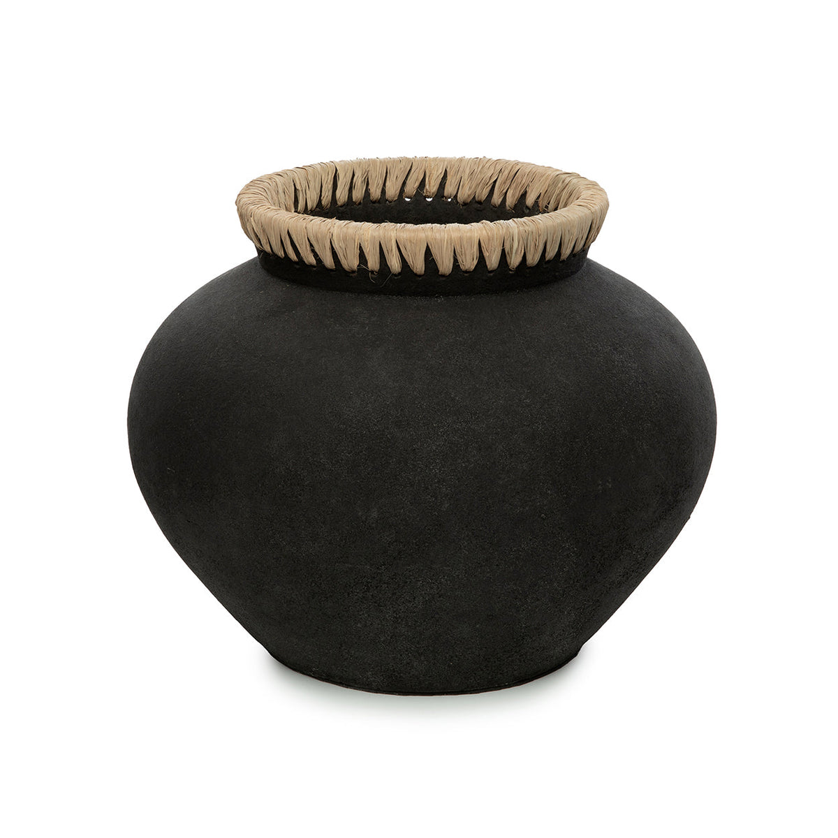 Bazar Bizar Terracotta Vaas Styly Zwart/Naturel Ø33 x H27 cm