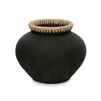 Bazar Bizar Terracotta Vaas Styly Zwart/Naturel Ø33 x H27 cm