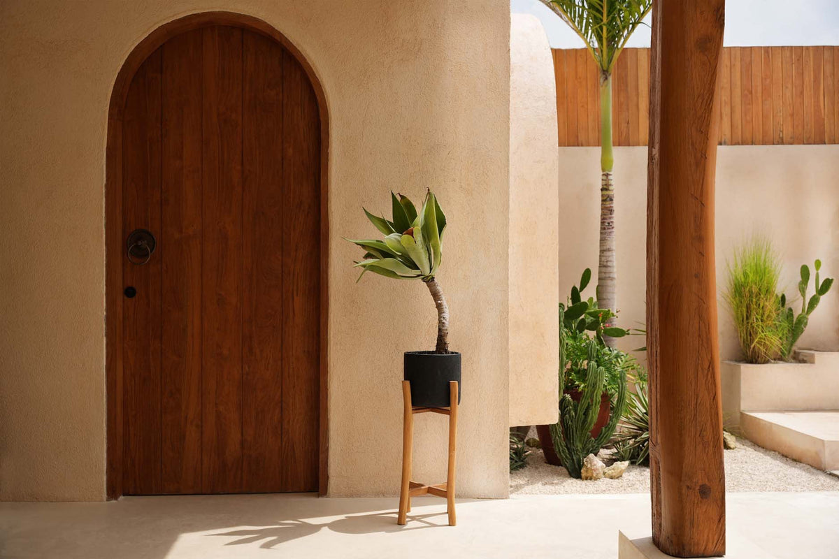 Bazar Bizar Terracotta Plantenpot Charcoal Zwart/Naturel Ø30 x H68 cm