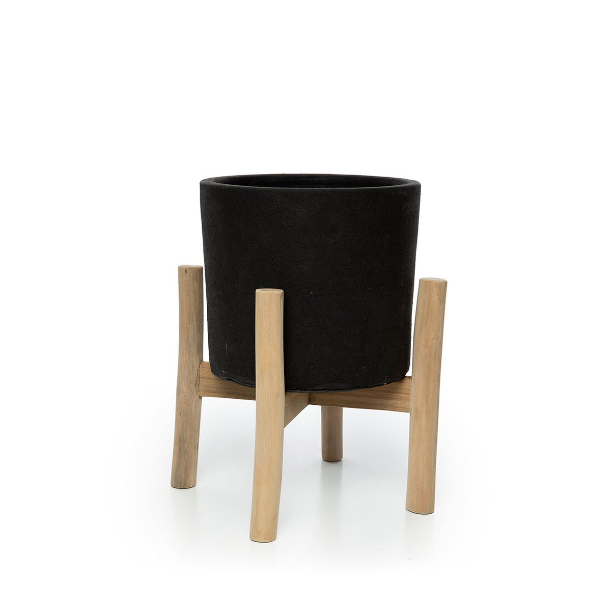 Bazar Bizar Terracotta Plantenpot Charcoal Zwart/Naturel Ø28 x H36 cm