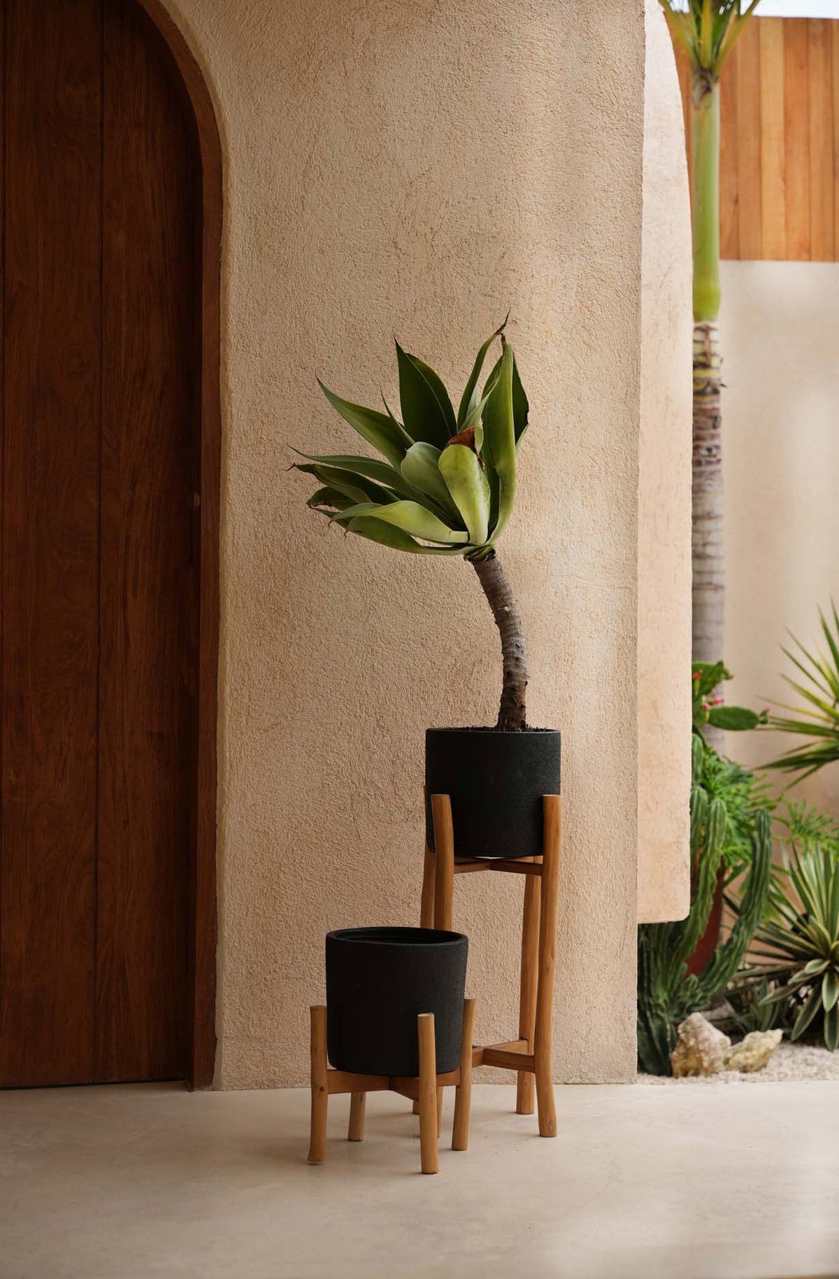 Bazar Bizar Terracotta Plantenpot Charcoal Zwart/Naturel Ø28 x H36 cm