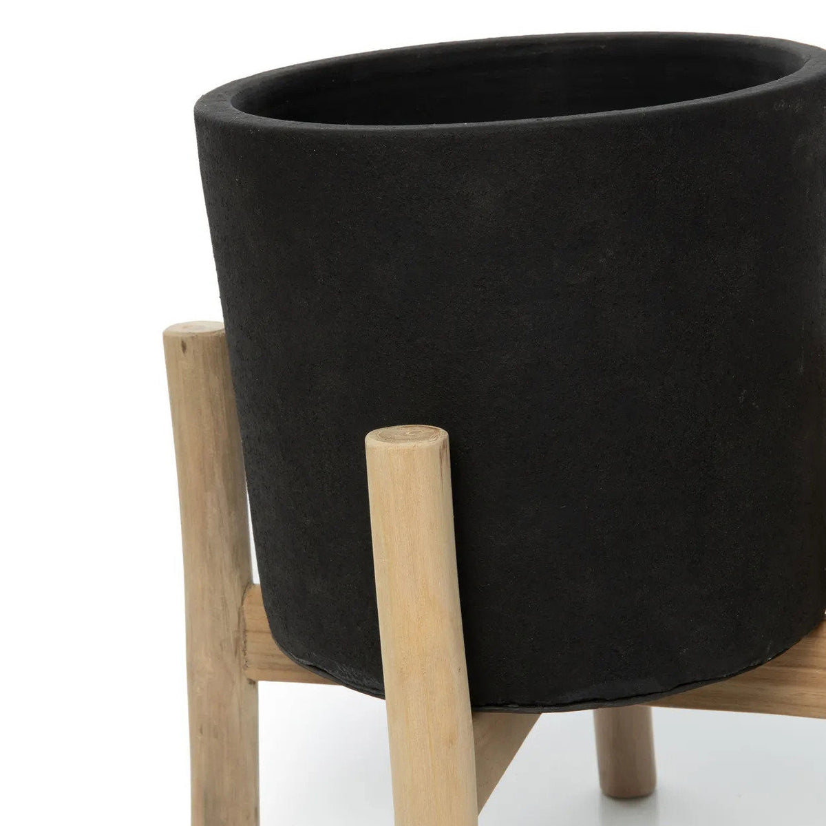 Bazar Bizar Terracotta Plantenpot Charcoal Zwart/Naturel Ø28 x H36 cm