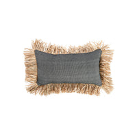 Bazar Bizar Housse de coussin En Coton Bonita Naturel/Noir 50 x 30 cm