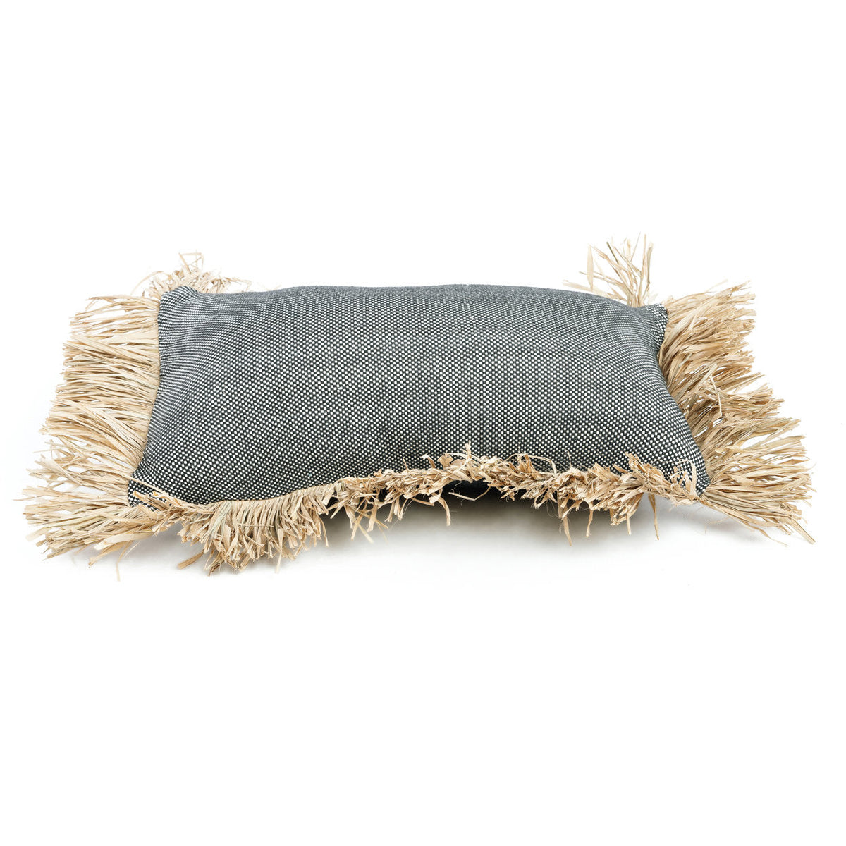 Bazar Bizar Housse de coussin En Coton Bonita Naturel/Noir 50 x 30 cm