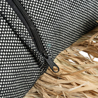 Bazar Bizar Housse de coussin En Coton Bonita Naturel/Noir 50 x 30 cm