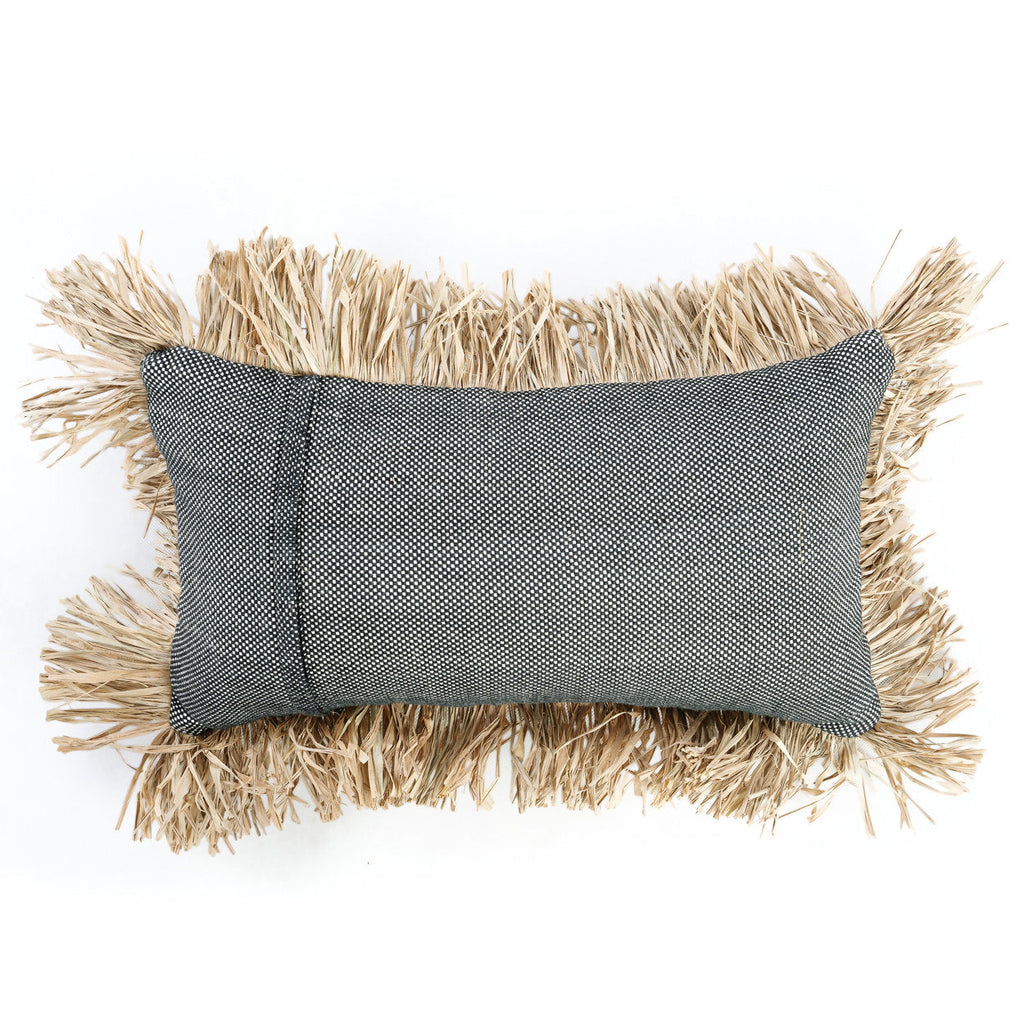 Bazar Bizar Housse de coussin En Coton Bonita Naturel/Noir 50 x 30 cm