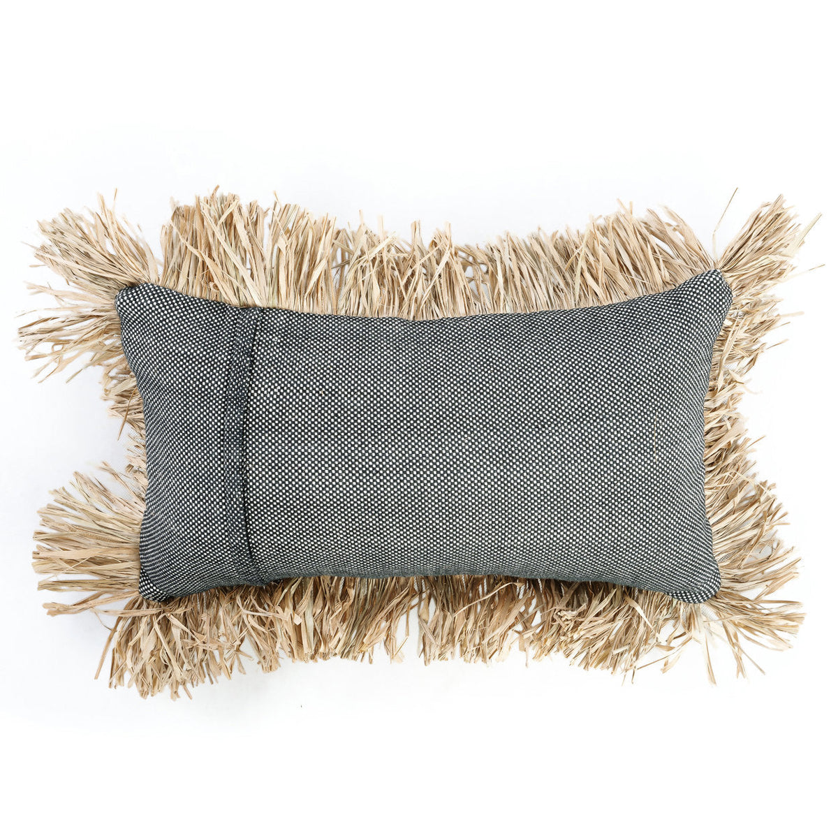Bazar Bizar Housse de coussin En Coton Bonita Naturel/Noir 50 x 30 cm